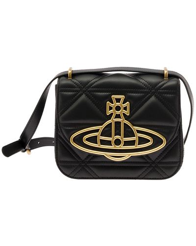 Vivienne Westwood Linda Crossbody Bag With Orb Detail - Black