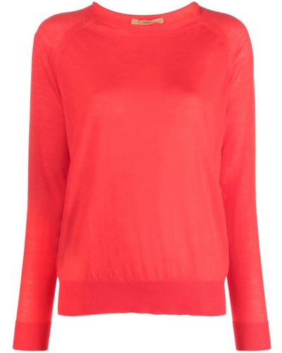 Nuur Boat Neck Sweater - Red