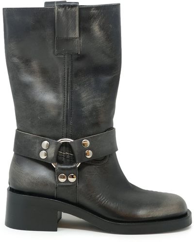 Elena Iachi Leather Boots - Black