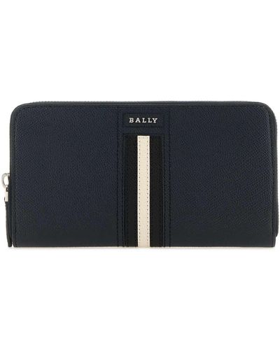 Bally Midnight Leather Wallet - Blue