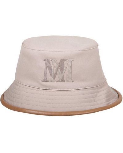 Max Mara Logo Detailed Bucket Hat - Gray
