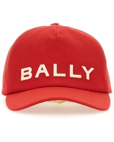 Bally Baseball Hat With Logo - Red