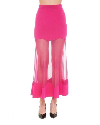 Alexander McQueen Maxi Skirt - Women - Pink