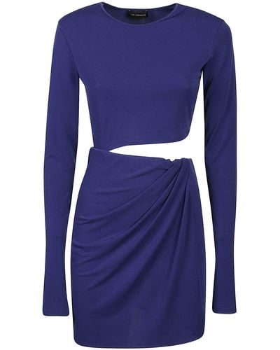 ANDAMANE Gia Mini Cut Out Mini Dress - Blue