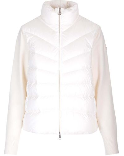 Moncler Padded Jacket With Zip - White