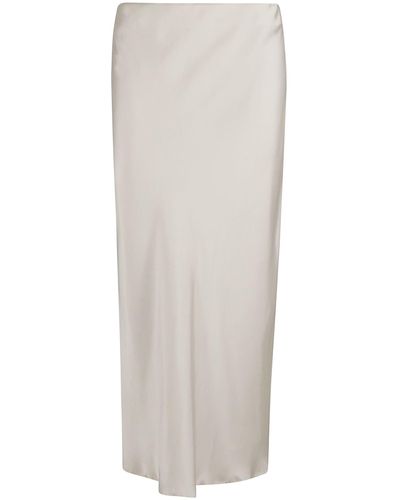Brunello Cucinelli Plain Long Skirt - White