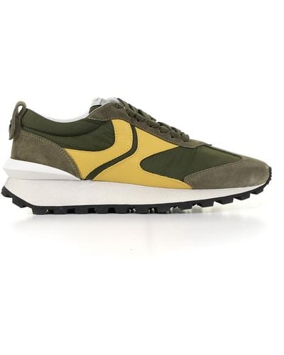 Voile Blanche Qwark Sneaker In Suede And Nylon - Multicolor