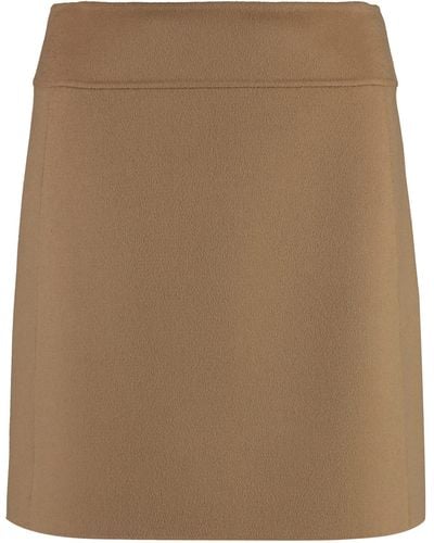 Max Mara Aldi Wool Mini Skirt - Brown