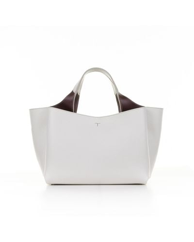 Tod's Mini Leather Bag With Shoulder Strap - White