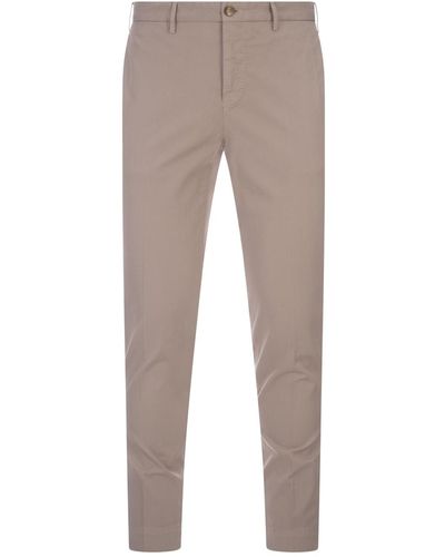 Incotex Sand Tight Fit Trousers - Grey