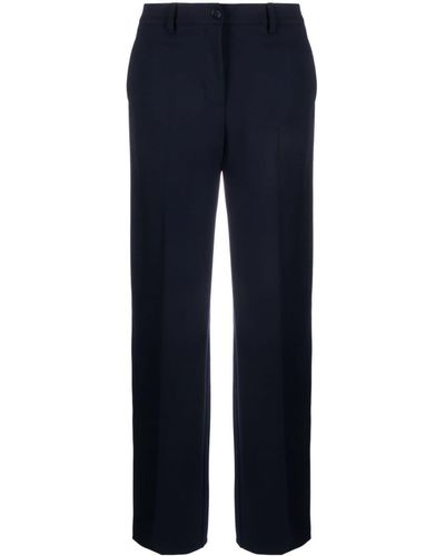 P.A.R.O.S.H. Tailored Wide-leg Wool Trousers - Blue