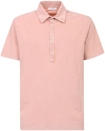 Boglioli Short Sleeve Polo Shirt - Pink