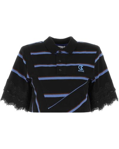 Koche Embroidered Cotton Polo Shirt - Black