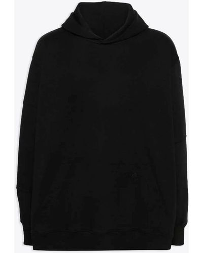 MM6 by Maison Martin Margiela Felpa Cotton Hoodie With Logo Embroidery - Black