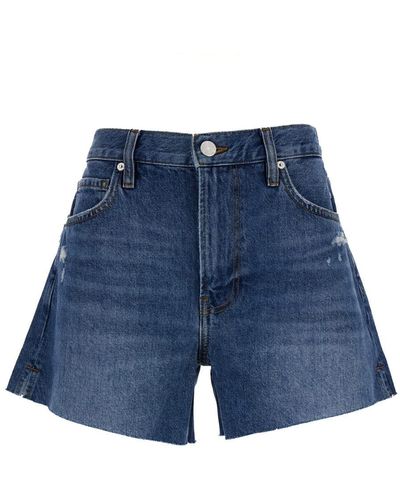 FRAME High-Waisted Bermuda Shorts - Blue