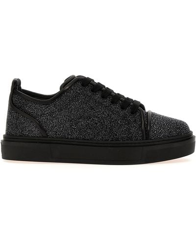 Christian Louboutin Adolon Junior Paneled Leather Low-top Sneakers - Black
