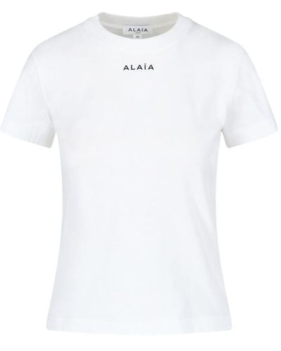 Alaïa Slim Logo T-shirt - White