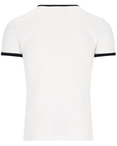 Courreges Contrast T-Shirt - White