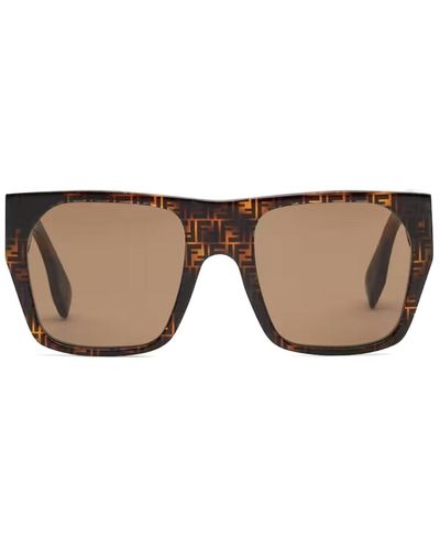 Fendi Fe40124I 55E Sunglasses - Brown