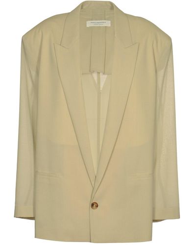 Philosophy Di Lorenzo Serafini Philosophy Light Single-breasted Jacket In Blend - White