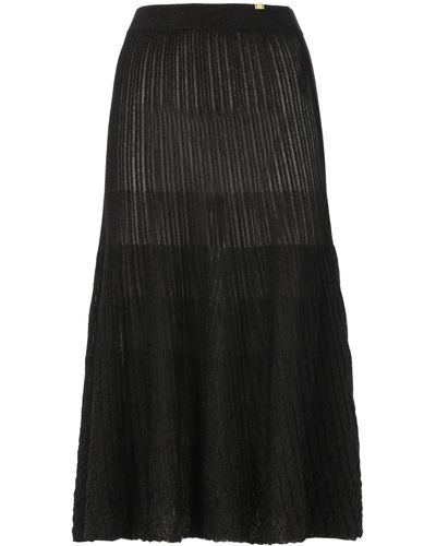 Elisabetta Franchi Lurex Skirt - Black