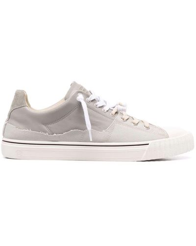 Maison Margiela Gray Leather Low-top Sneakers