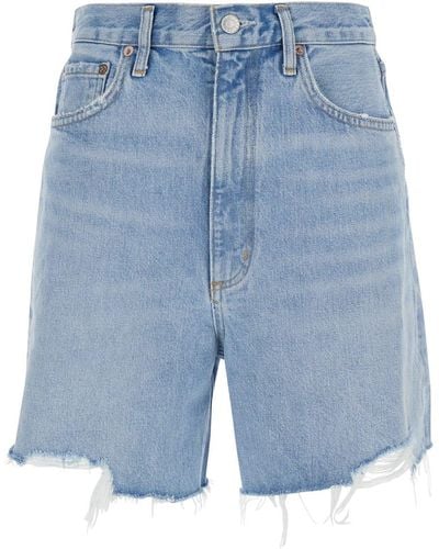 Agolde Light Jeans Shorts - Blue