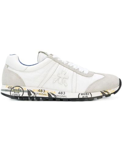 Premiata White And Gray Lucy Sneakers