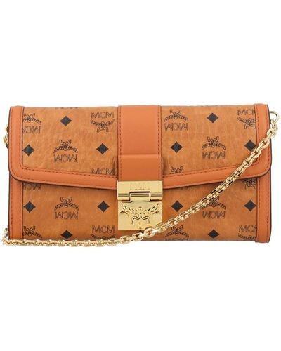 MCM Tracy Chain Wallet In Visetos Monogram - Brown