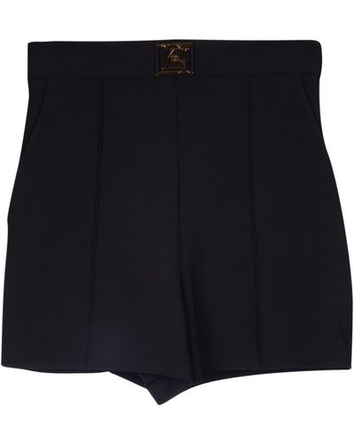 Elisabetta Franchi Logo Plaque Shorts - Black