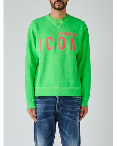 DSquared² Be Icon Cool Fit Tee Crewneck Sweatshirt - Green