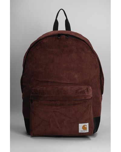 Carhartt Backpack In Bordeaux Velvet - Brown