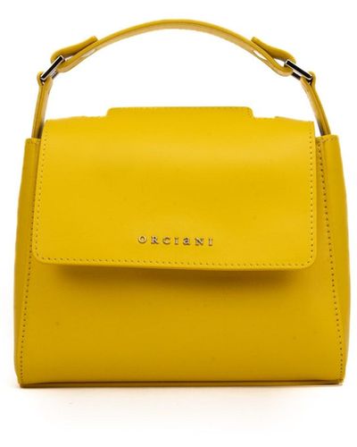 Orciani Sveva Vanity Mini Leather Bag - Yellow