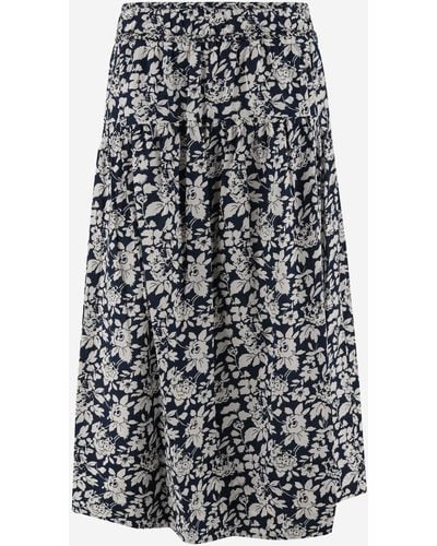 Ralph Lauren Cotton Skirt With Floral Pattern - Red