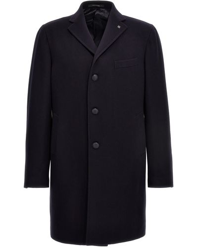 Tagliatore Single Breast Coat Coats, Trench Coats - Blue