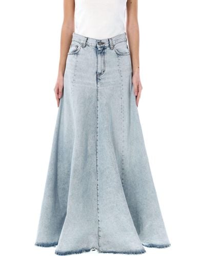 Haikure Serenity Long Skirt - Blue