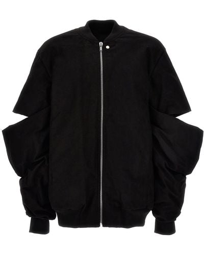 Rick Owens Easy Gauntlet Casual Jackets, Parka - Black