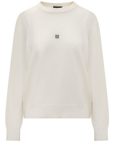 Givenchy Logo Sweater At The Back - White