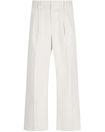Closed 'hobart Wide' Trousers - White