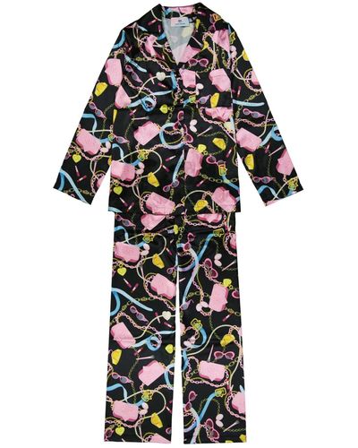 Chiara Ferragni Printed Pajamas-set - Black