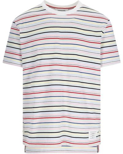 Thom Browne Polo Striped T-shirt - White
