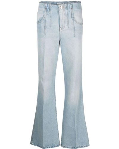 Victoria Beckham Distressed Flared Jeans - Blue