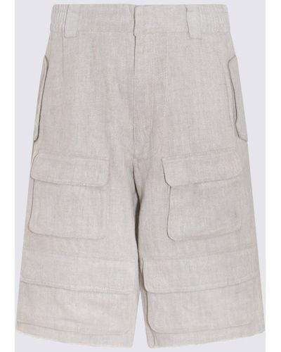 MISBHV Linen Blend Cargo Shorts - Grey
