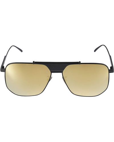 Bottega Veneta Hexagonal Frame Sunglasses - Natural