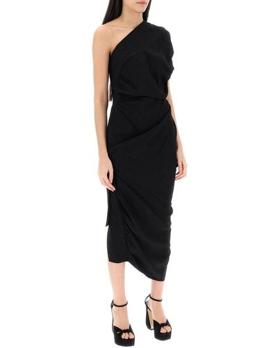 Vivienne Westwood Draped One-Shoulder Dress - Black