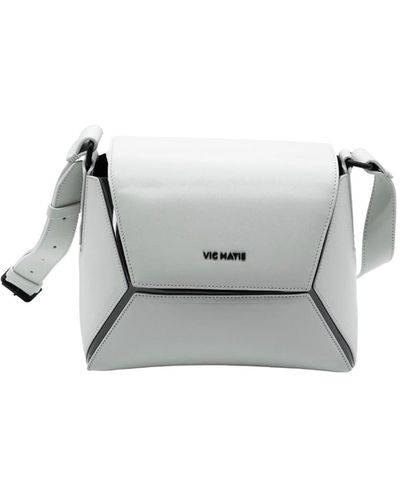 Vic Matié Light Leather Shoulder Bag - White