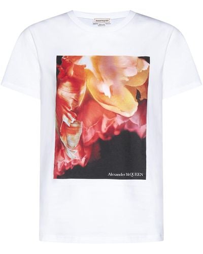 Alexander McQueen Exploded Petal T-shirt - White