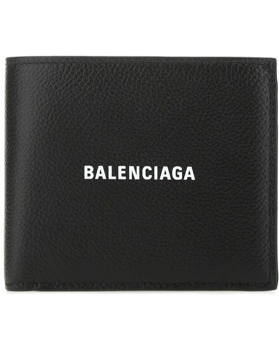 Balenciaga Leather Wallet - Black