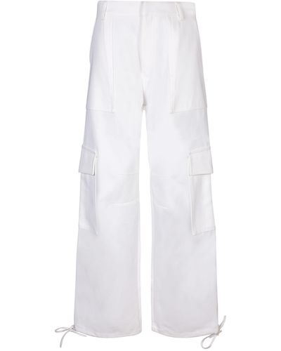 Moschino Bull Cot On Cargo Trousers - White