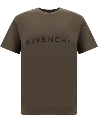 Givenchy T-Shirt With Contrasting Lettering - Grey